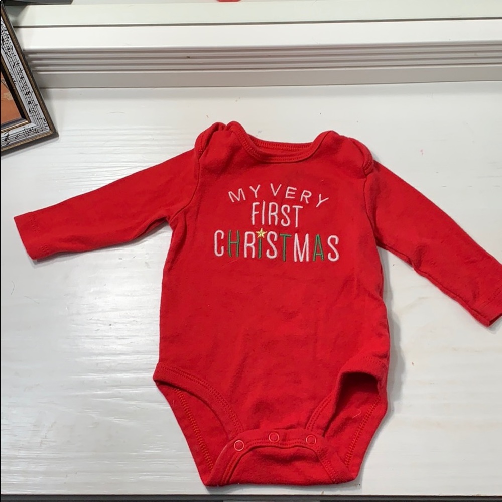 Carters first Christmas baby clothes